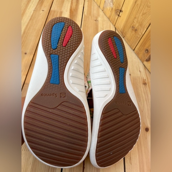 Women's Floral Flip Flops - Pink and Yellow - Picture 3 of 3